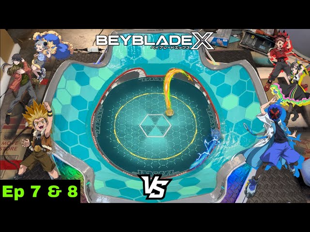 Beyblade X Team Persona VS Team Zooganic! | Ep 7 & 8 In Real Life! | Beyblade X Anime Stadium!