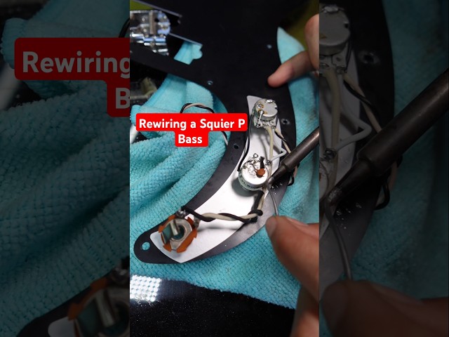 Fixing Signal Issues Due to Poor Wiring | Squier P Bass Rewire #guitar #fender #bass #gibson #strat