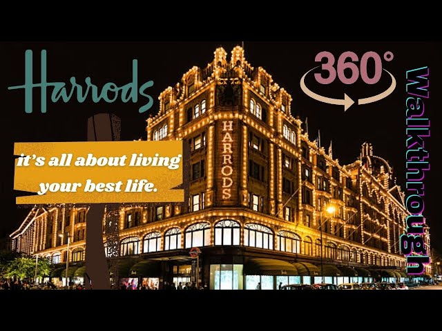 Qatar Airways ✈️ 360° Walkthrough in Harrods duty-free Shop 2021 4K VR