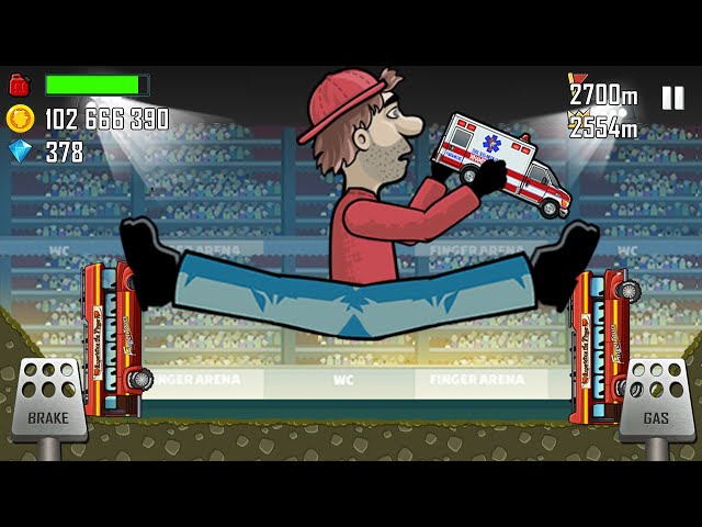 Hill Climb Racing - AMBULANCE in ARENA Recsue Mission - GamePlay Walkthrough