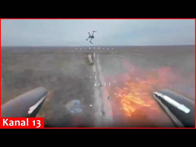 Video of a Ukrainian drone hitting 3 Russian UAVs with shotgun, targeting a soldier