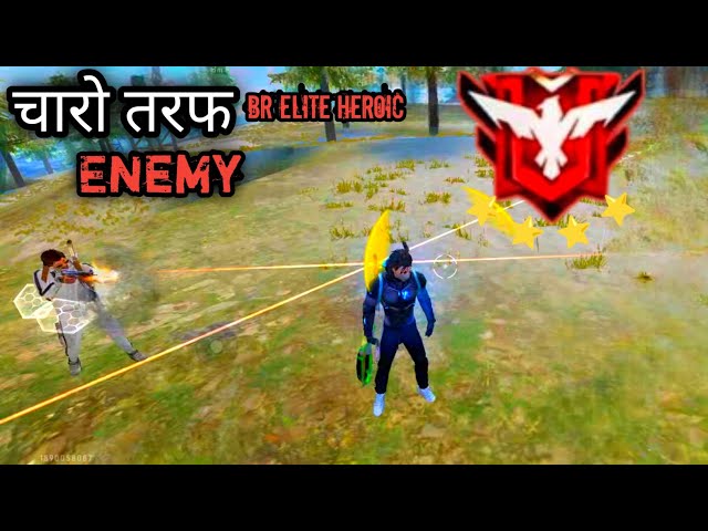 चारो तरफ Enemy !! Garena Free fire 🔥 BR Rank