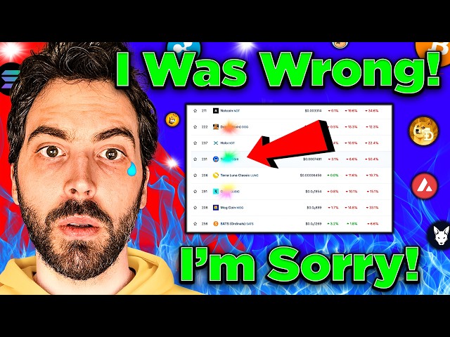 I Was Wrong! [I’m Sorry] Crypto Is Crashing.. 7 Altcoins I’m Buying!