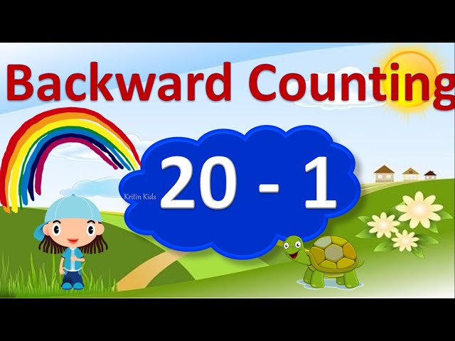 Reverse counting 20 to 1 | Backward counting 20 to 1 with spelling | Learn Reverse counting for Kids