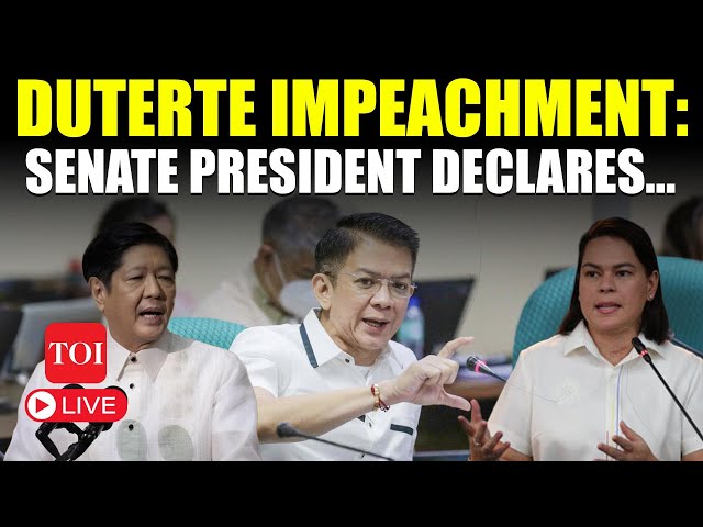 LIVE | 'Without Fear': Senate President Speaks On Sara Duterte's Impeachment | Watch