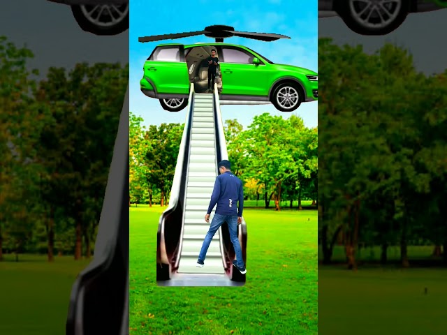 Green screen car new pankha flying vfx magic funny trending reels effect plane #shorts #shortvideo