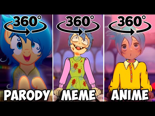 360º VR Joy is getting crazy Parody vs Meme vs Anime Compilation // villain Joy •| INSIDE OUT 2