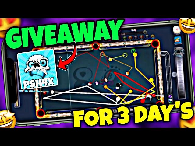 Free Psh4x Hack Giveaway For 3 Day's 🔥🚀 | Best Aim Tool For 8 Ball Pool 🔥 | Free Hack Tool 🚀