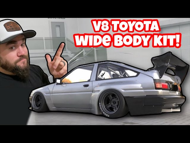 FORD V8 POWERED TOYOTA AE86 WIDE BODY! SO LETS START CUTTING IT UP! HOT ROD CUSTOM IMPORT?!