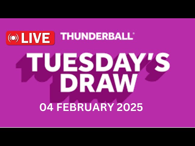 National Lottery Thunderball draw live tonight results from Saturday 01 February 2025 | thunderball