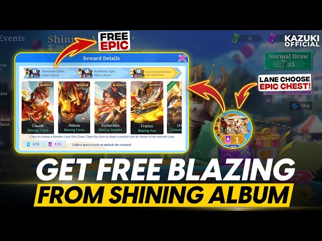 HOW TO GET BLAZING OR OTHER SKINS FROM THE SHINING ALBUM EVENT