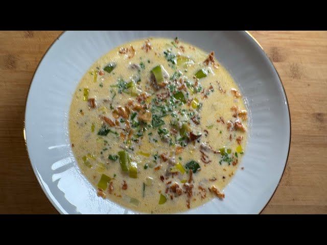 Käse-Lauch Suppe mit Hack; perfekte Party Suppe