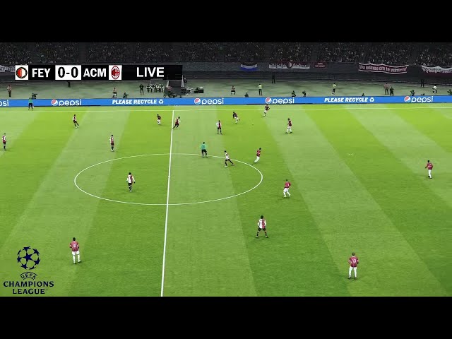 LIVE: Feyenoord vs AC Milan | UEFA Champions League 2025 |  eFootball Pes21 Jogabilidade H