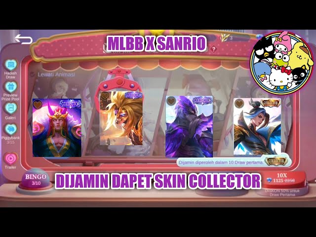 NEW EVENT MLBB X SANRIO CHARACTERS COLLABORATION - DAPET SKIN COLLECTOR 10x DRAW | MLBB UPDATE