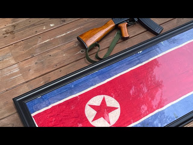 North Korean flag (banner) from the Korean War, brought home by American Gi.