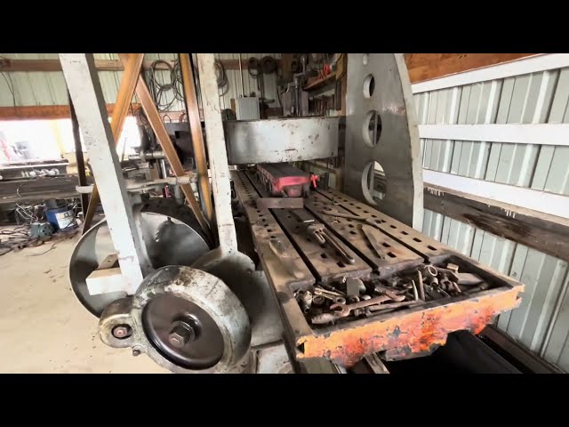 Belt Driven Antique Machine Shop Found at the Divide County Threshing Bee July 2023