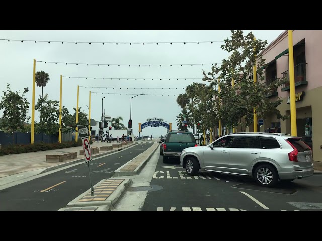 50 Driving Downtown   Santa Monica 4K   Los Angeles USA