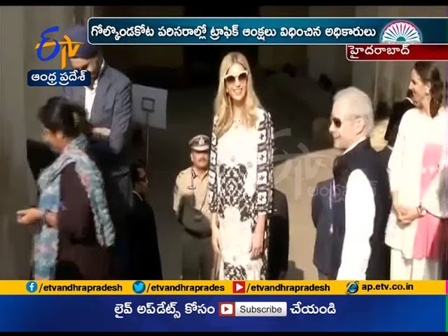 Advisor to US President IvankaTrump visits Golconda Fort in Hyderabad