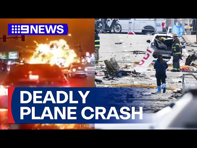 Seven dead, 19 injured in Philadelphia plane crash | 9 News Australia