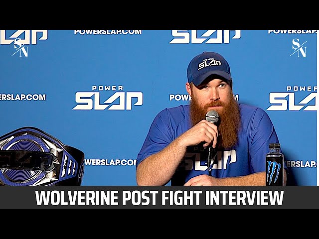 Power Slap 1: Wolverine Post Fight Press Conference After Defeating Darius The Destroyer