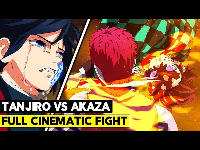 TANJIRO SLAYS AKAZA! FULL FIGHT - Demon Slayer: Kimetsu no Yaiba