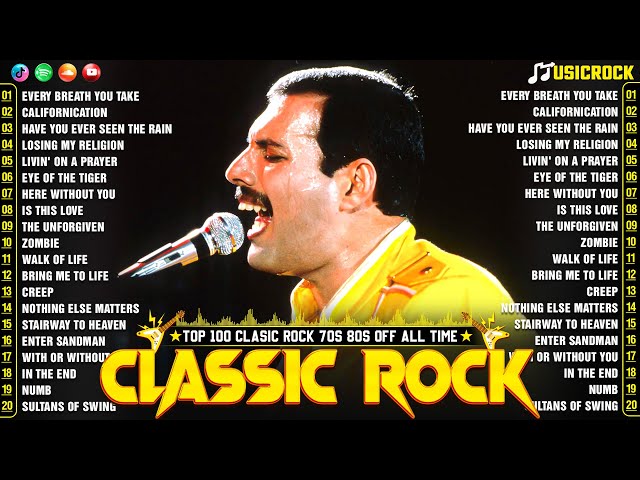 Best Classic Rock Songs 70s 80s 90s🔥Queen,ACDC, Guns N Roses, Aerosmith, Metallica,Nirvana, Bon jovi