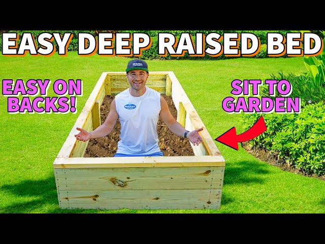 This DEEP RAISED GARDEN BED Saves Your Back And Makes Gardening Easy!