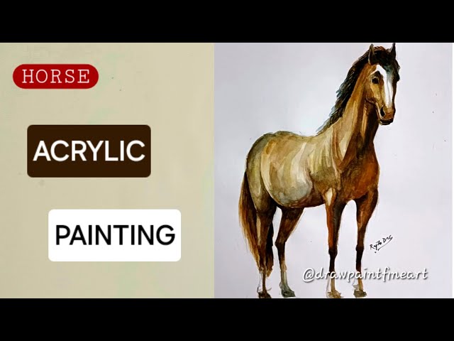 EASY Horse Painting Learning | Acrylic Painting Tutorial