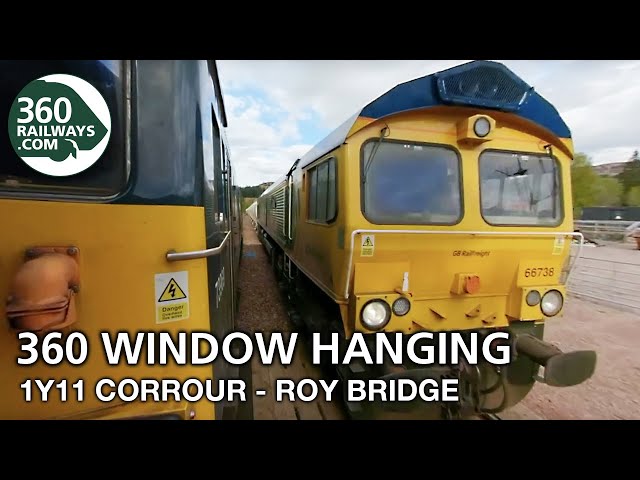 1Y11 Corrour to Roy Bridge Caledonian Sleeper Class 73/9 in 360º (View in 4K)