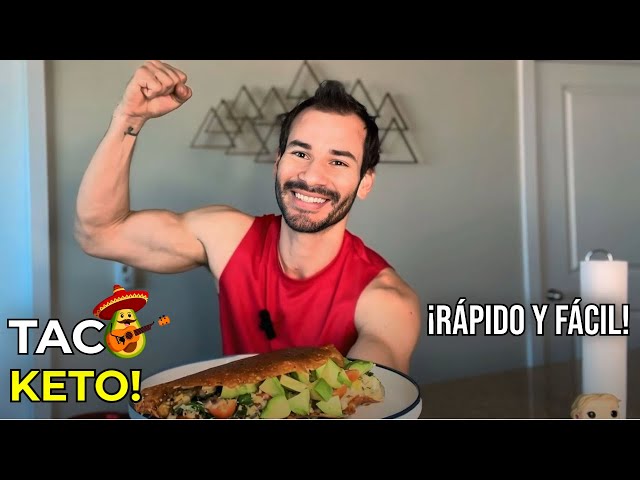 🌮¡DESAYUNO KETO EN 5 MINUTOS! Tacos Rápidos y Deliciosos 🥑 | Receta Fácil Low Carb