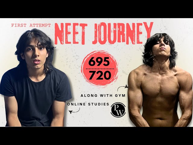 "695/720 NEET: How I Did It in 1 Year with 💻 Online Study & 💪 Gym!"