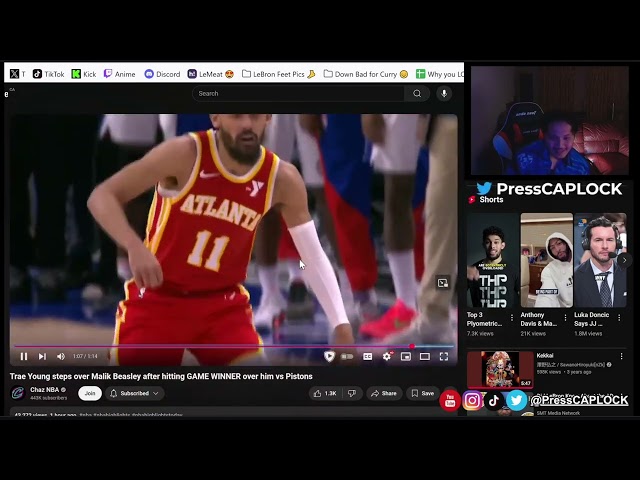 Trae Young steps over Malik Beasley after GAME WINNER over him -  Detroit Pistons vs Hawks Reaction