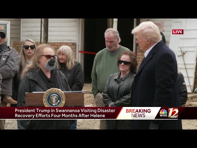 President Trump meets with Helene survivors in western North Carolina