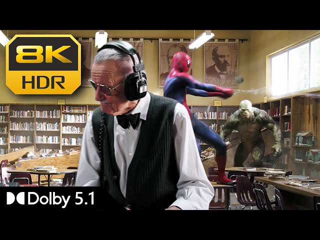 8K HDR | Fighting Lizard in School (The Amazing Spider-Man) | Dolby 5.1