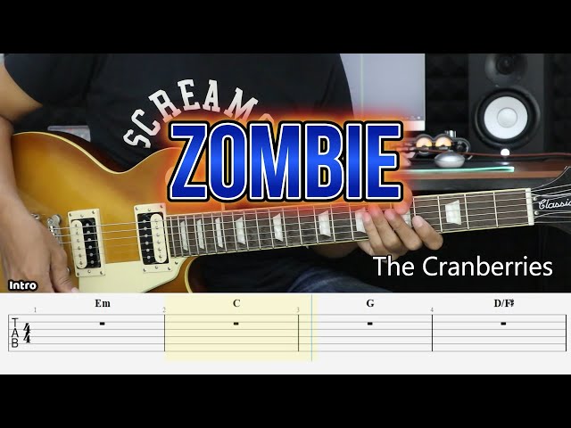 Zombie - The Cranberries - Guitar Instrumental Cover + Tab