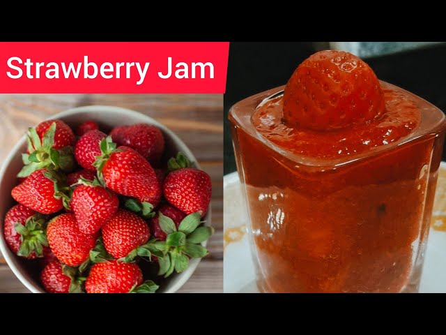 Ghar me banaye strawberry jam by beginners kitchen by shalini