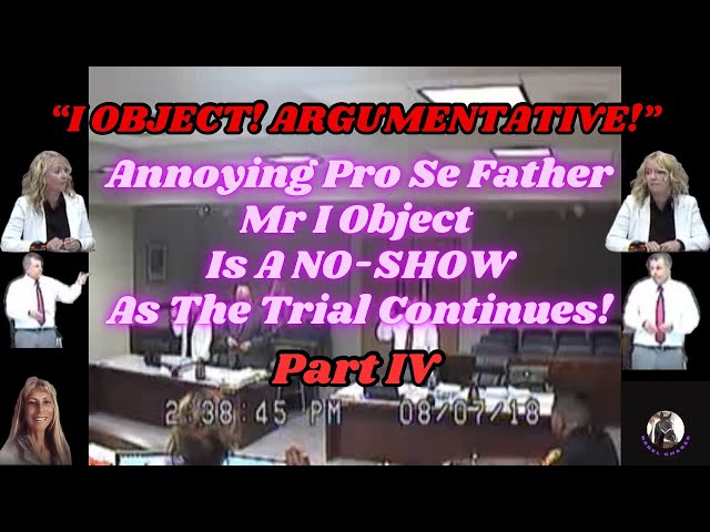 Part 4 Annoying Pro Se Father, Mr I Object, Is A NO-SHOW As The Trial Continues!