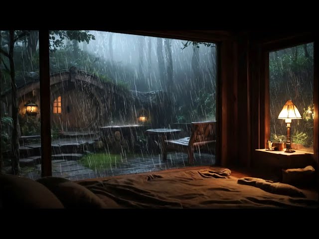 🔴🌧️ Listening to rain and nature in the bedroom is the best stress relief 🍃#Study #Meditation #Sleep