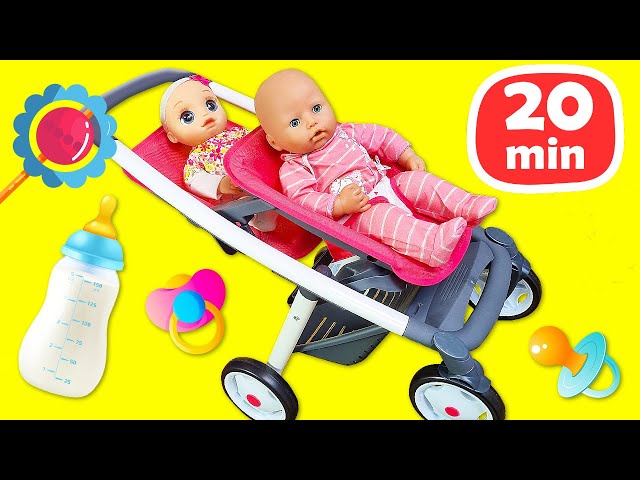 Baby Alive doll & Baby Annabell doll. A double stroller for Baby Born dolls. Baby videos & routines.