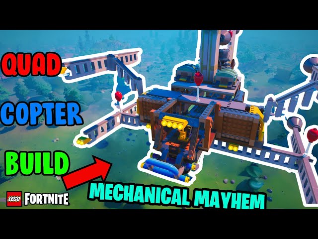 *INSANE* Quad Copter Plane (Functional) Mechanical Mayhem - Lego Fortnite