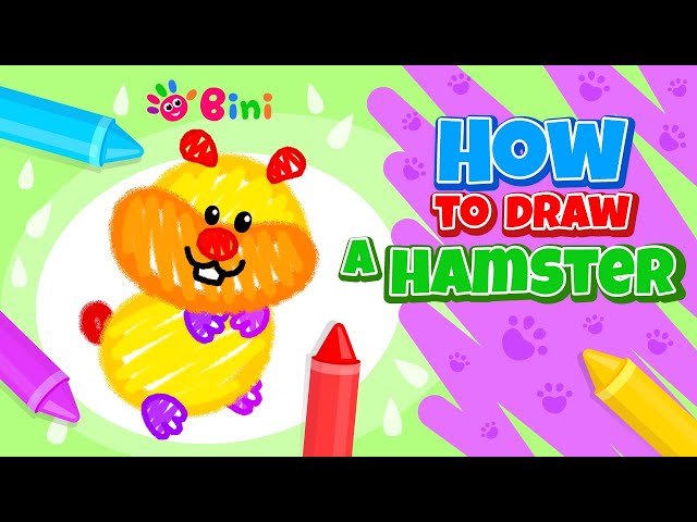 How to draw a Hamster. Step by step tutorial.