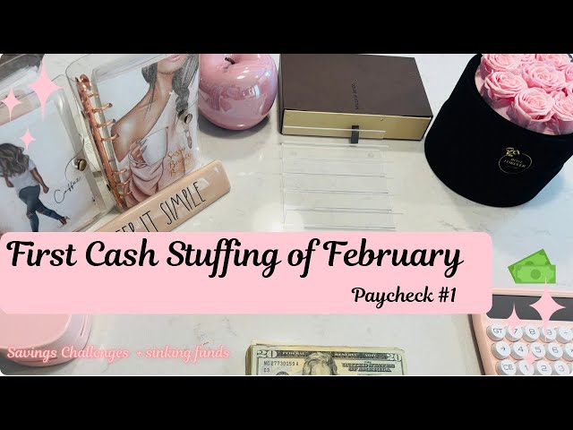 Cash Envelope Stuffing| February 2025|Paycheck #1| $515💸| #cashstuffing #budgeting #save #money