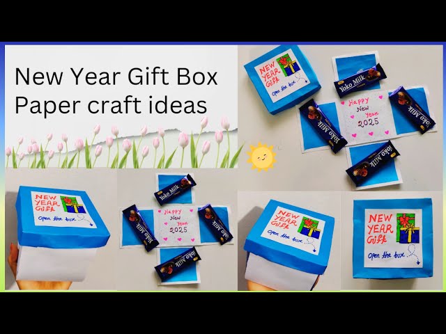 Easy & Beautiful White Paper New Year Gift Making | Handmade Happy New Year Explosion Box 2025