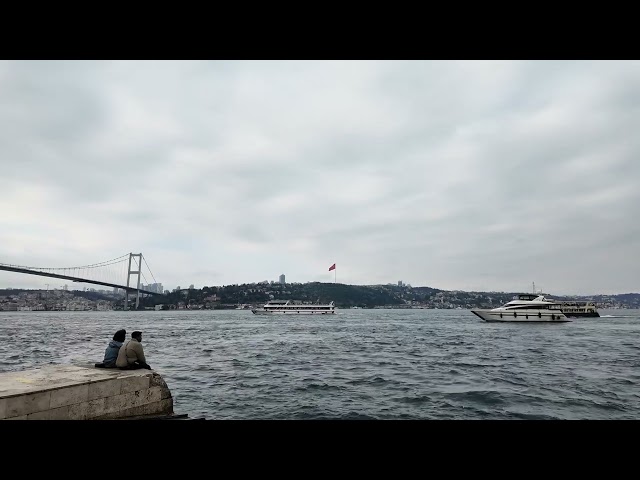 Scenic View of Bosphorus Strait in Istanbul