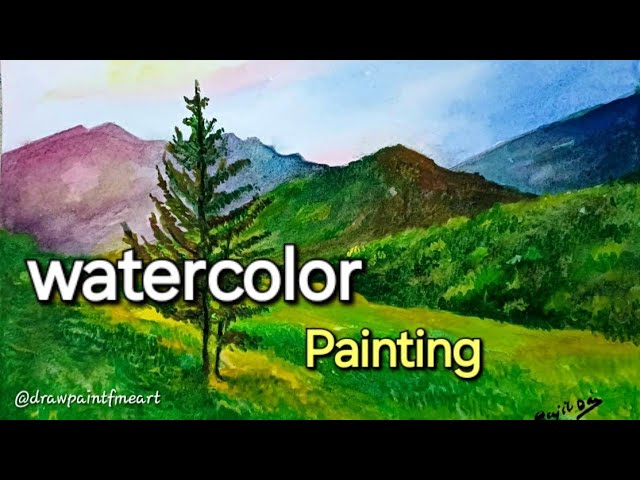 AMAZING Watercolor Painting Tutorial | LANDSCAPE Painting