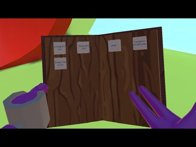 Reviewing the wooden mod menu in brick tag