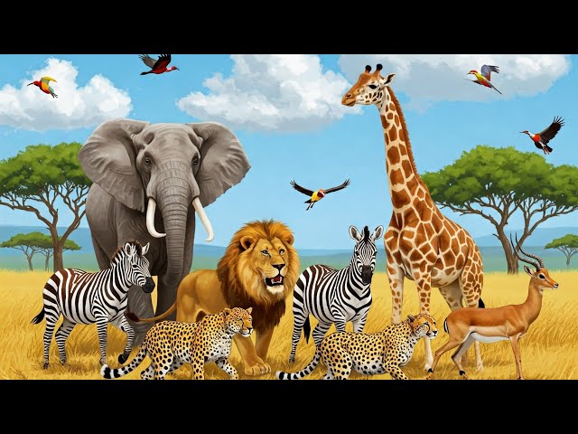 Majestic Africa: Witness the Big Five & Incredible Wildlife! (4K)