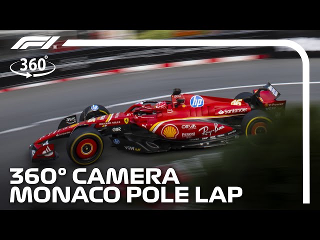 360 CAM: Charles Leclerc Takes Pole Position | 2024 Monaco Grand Prix