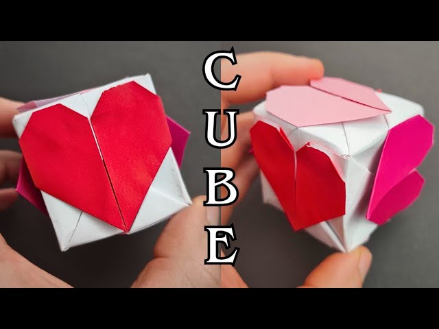 Origami HEART CUBE | How to fold a paper hearts