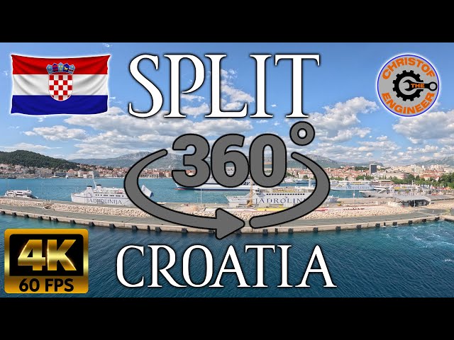 360 VR - We are visiting Split in Croatia - a walk from port into town and back